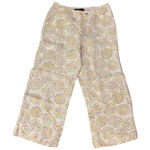 Harvé Benard Harve Benard 100% Wide Leg Linen Cropped Multi-Colored Cropped Pants Size 8 Photo 0