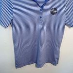 ep pro Golf Polo Shirt Blue White Stripes Photo 3