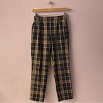 Wilfred Aritzia Darontal Black/Yellow/Dark Wine Plaid Pants Sz 00 24” Waist EUC Photo 7