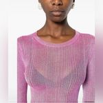 Ulla Johnson  Diana metallic irridescent magenta sweater, ribbed sz Petite (XS) Photo 6