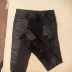 Black Orchid Skinny Faux Leather and Suede Moto Leggings Photo 0