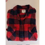 Aerie  Lumber Jane Flannel Shirt Red/Navy Blue Buffalo Plaid LS Shirt Size Large Photo 3