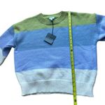 Long Sleeve Crew Neck Striped Block Sweater size S multi Photo 3