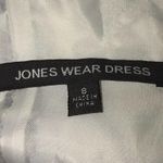 Jones Wear  BLACK, WHITE & BLUE FLORAL DESIGN TIE WAIST SLEEVELESS DRESS SIZE 8 Photo 3