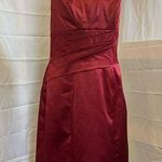 The Limited Elegant Burgundy Satin Dress Photo 0