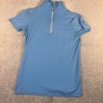 THE TAILORED SPORTSMAN 1/4 ZIP Blue SHORT SLEEVE ICEFIL RIDING TOP SZ Small Photo 5