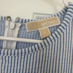 Michael Kors Michael by blue and white striped dress with front tie Photo 7