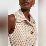 Tuckernuck  NWT Ocean Spray Sleeveless Cheyenne Dress size XS tan/blue geo print Photo 3