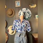 90’s Anna Kriste Beachy Shell Shirt XL White Photo 1