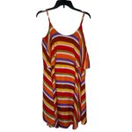Judith March  Women‎ Dress Mini Retro Sundress Striped High Low Multicolor Medium Photo 8
