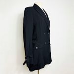 Dries Van Noten 100% wool tailored black blazer with longer contrast back panel Photo 2