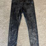 Athleta  Black and Silver Shimmer Activewear Leggings Style: Elation Misty Lace Tight    Photo 0