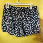 Madewell  Navy Floral High Waist Shorts Photo 3