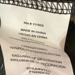 Fig and Flower Size Medium Floral Long Sleeve Blouse with Lining. New with Tags Black Photo 6