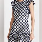 Shoshanna NWT  Kassia Mini Dress Navy Ivory Lace Size 10 Photo 2