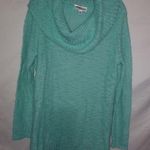 Allison Brittney  M Green Eucalyptus Cowl Neck Knit Pullover Sweater Top Photo 0