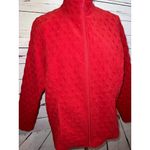 NTCO Nomadic Traders Quilted full zip jacket Large Lined‎ Red Christmas Puffer Photo 1