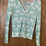 Loft  lightweight light green and‎ when v neck button down cardigan Photo 0