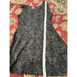 Vibe Sportswear Black Damask Sleeveless Fit & Flare Dress Photo 6