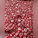 Vintage Mothers Work maternity red vase print button front romper, size small Photo 4