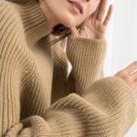 & Other Stories Other Stories Women's Wool Blend Mock Neck Pullover Sweater Tan Size XS Photo 10