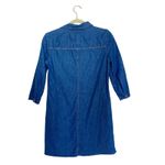 ZARA Trafaluc Denim Raw Hem Shirt Dress Sz S Photo 7