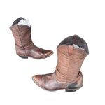 Dingo Women's Size 7.5 Brown Leather Cowboy Boots Slouchy Western Photo 9