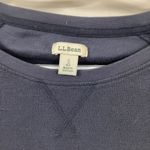L.L. Bean Navy Waffle Knit Crewneck Black Photo 1
