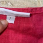 Bryn Walker Women's  100% Linen Bell Sleeve Pullover Top Made In USA‎ Pink Large Photo 2