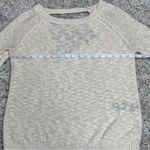 Forever 21 Keyhole Open Back Long Sleeve Sheer Knit Sweater in Cream Tan Small Photo 6