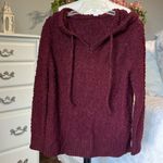 Chunky Oversized Popcorn Sweater Wine Hoodie Red Photo 1