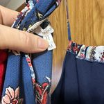 Maurice's Boho Blue Floral Halter Dress, Medium Photo 6