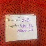 Peach Love California  Top Large Red Sheer Polka Dot Blouse Photo 3