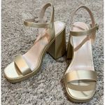 Dream Paris DREAM PAIRS Women’s Chunky Block High Heels Ankle Strap ~ Gold ~ Size 8.5 Photo 0