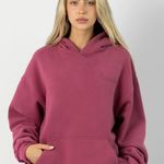 Berry Minimalist Hoodie by Comfrt Pink Size undefined Photo 0