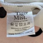 Tiger Mist ‎ Mini Dress with Bows White Size Medium Bodycon Ribbed Photo 9