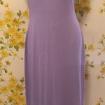 padded shoulder fitted tee maxi dress lilac size M Purple Size M Photo 0