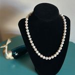 Classically Elegant Cultured Freshwater White Luster Pearl 18” Strand Necklace Photo 4