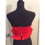 The Sang New NWT Red Cropped Top Sweetheart neckline Strapless Large L Photo 1