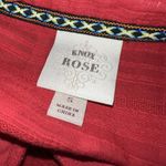 Knox Rose Womens Red Tiered Boho Dress Ruffle Flutter Sleeve Peasant Crochet S Photo 8