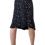 Dress Barn Vintage 90s  Black & Pink Floral Skirt Photo 2