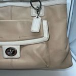 Coach ‎ 2012 Tan and Cream Penelope Pebbled Leather Bag Photo 4