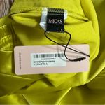 Micas Bright Yellow Basic Satin High Waisted Straight Leg Trousers Size L Photo 11