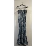 Tiffany Designs  Beaded Long Satin Dress. Size 14 holiday cocktail mermaid Photo 4