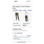 One Teaspoon  Pants Women XS Green Camo Shabbies Jeans Drawstring‎ NWT Athleisure Photo 4