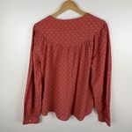 Wonderly  Polka Dot Peasant Blouse Size XL Boho Prairie Cottage Cotton Modest Photo 2