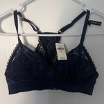 Aerie  Bra Womens Wireless Push Up Paisley Lace Real‎ Power Racerback Blue 32A Photo 0