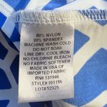 Jude Connally Geometric Print Shirt Dress – Blue & White Stretch Knit Sz M 🧡 Size M Photo 8