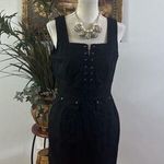 White House | Black Market  Women's Dress Sheath 4 Lace Up Corset Look Square Neck Photo 0