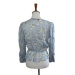 ZARA  Puff Sleeve Blouse Long Sleeve Floral Blouse Size Medium Photo 1